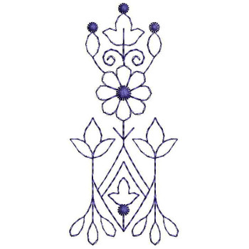 Simple Run Stitch Type Of Embroidery Design 24923