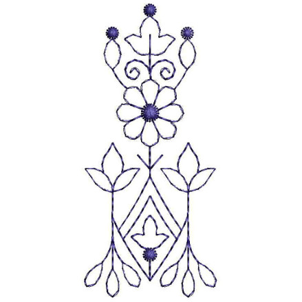 Simple Run Stitch Type Of Embroidery Design 24923