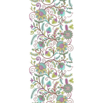Kashmir Small Flower Shawl Embroidery Design 25026