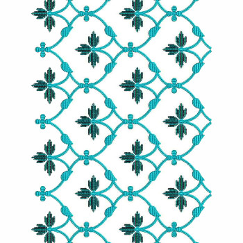 Leaf And Net Shape Allover Embroidery Designs 25528