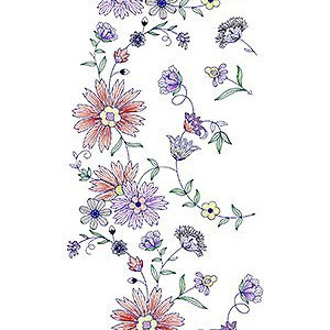 Ladies Petite Embroidery Allover Design