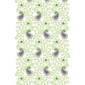 Emerald Green Allover Embroidery Design