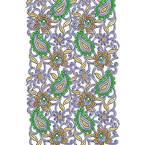 Women's Floral Skirt Allover Embroidery Design