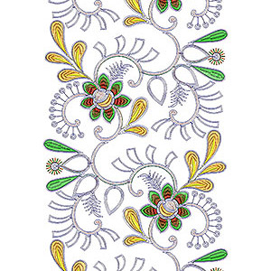 Maxi Dress Allover Embroidery Design