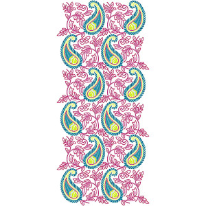 Paisley Patterns Allover Embroidery Design