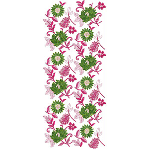 Sequin Maxi Skirt Allover Embroidery Design