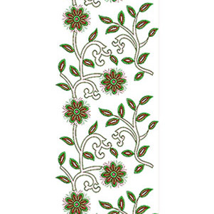 Folk Flower Allover Embroidery Design