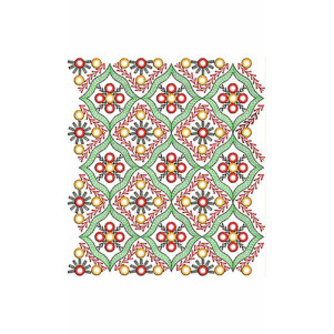 Mexican Fashion Skirt Embroidery Design