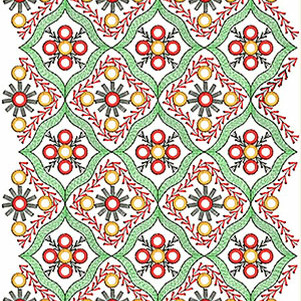Mexican Fashion Skirt Embroidery Design