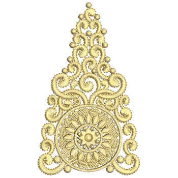 Curtain Embroidery Design 25266