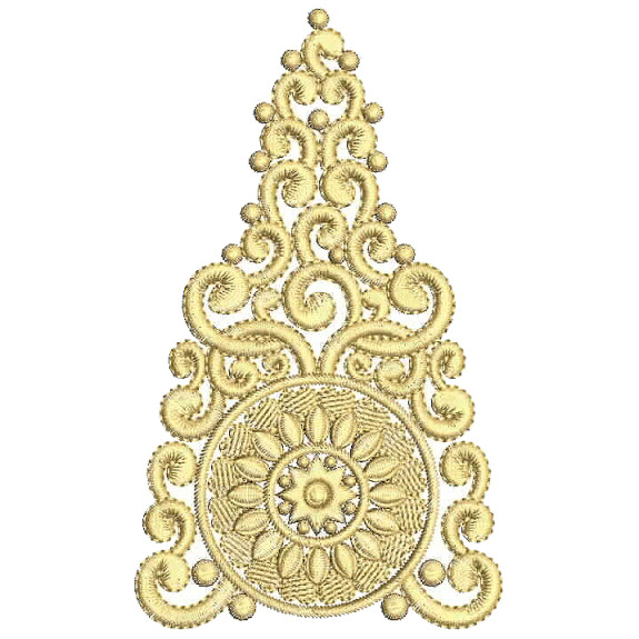 Curtain Embroidery Design 25266