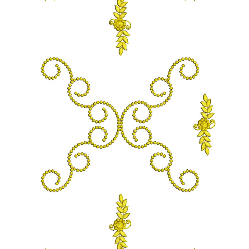Curtain Embroidery Design 25277