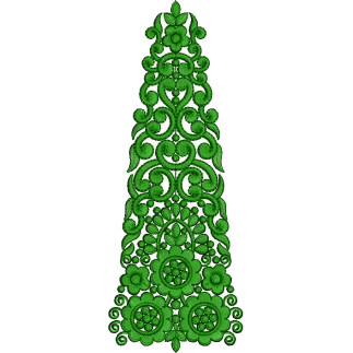 Curtain Kali Embroidery Design 25283