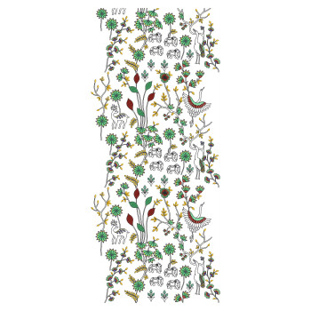 Sequins With Flat Elephant Allover Embroidery Design 24927