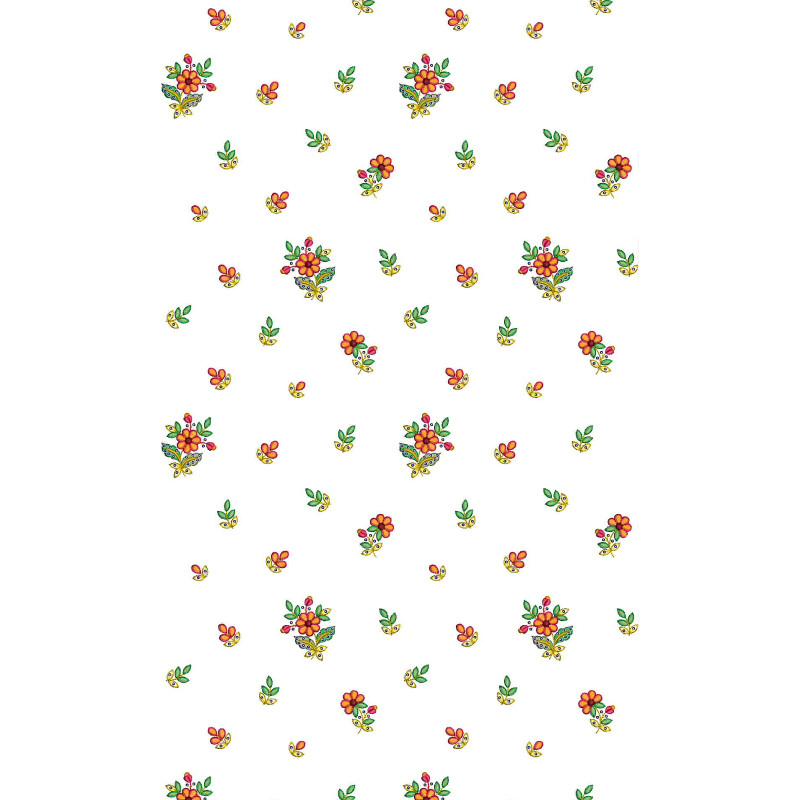 Flat With Sequins Drapes Curtain Allover Embroidery Design 24930