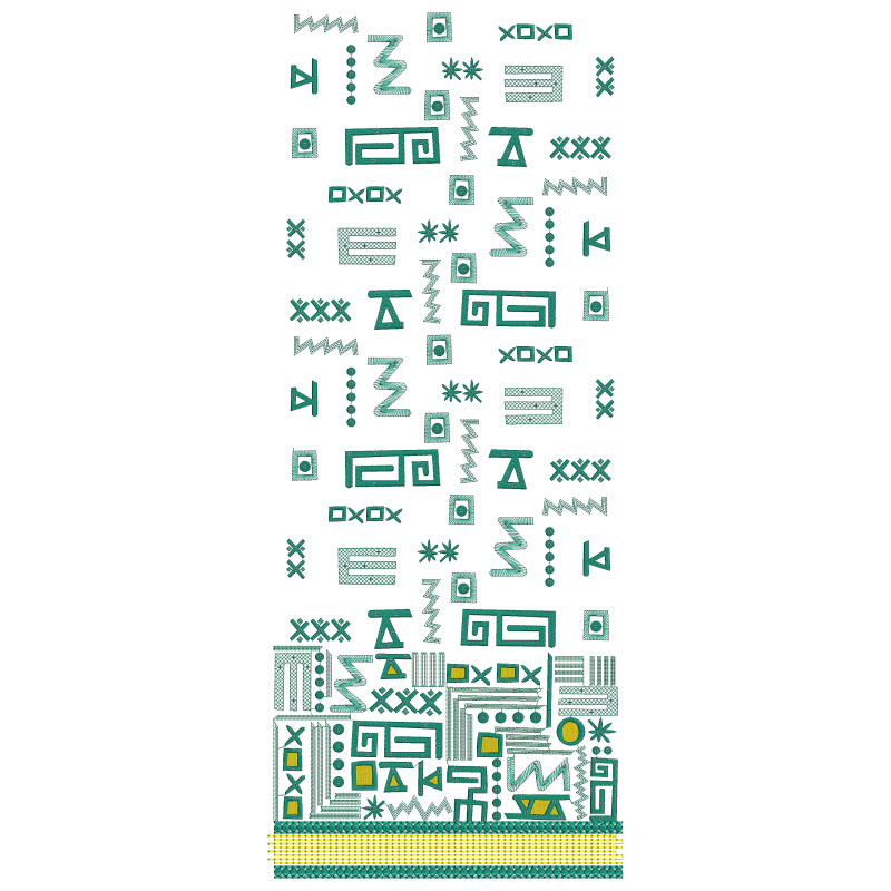 Geometric Style Allover Embroidery Design 25735