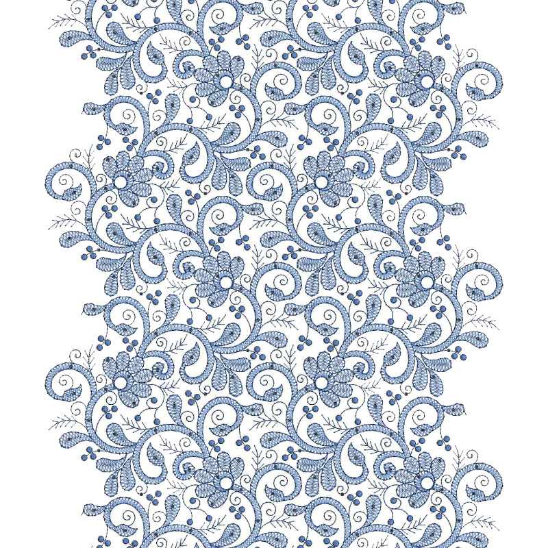 Heritage Style Allover Embroidery Design 25707