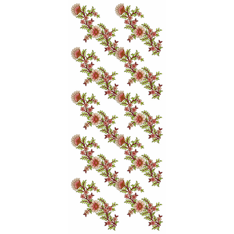 Multicolour Floral Emboidery Design 25665