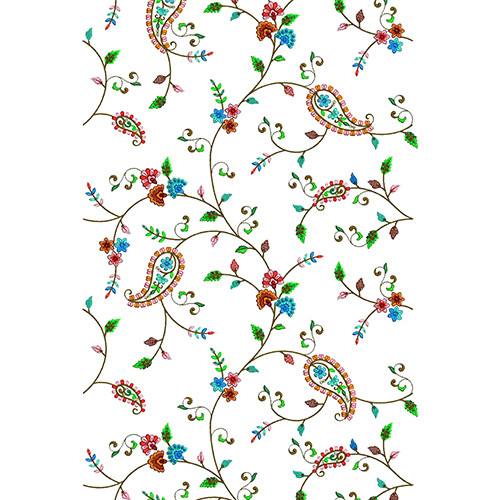 Paisley All Over Embroidery For Blouse