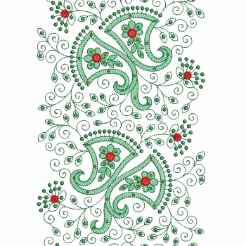 Paisley Allover Embroidery Pattern 25671