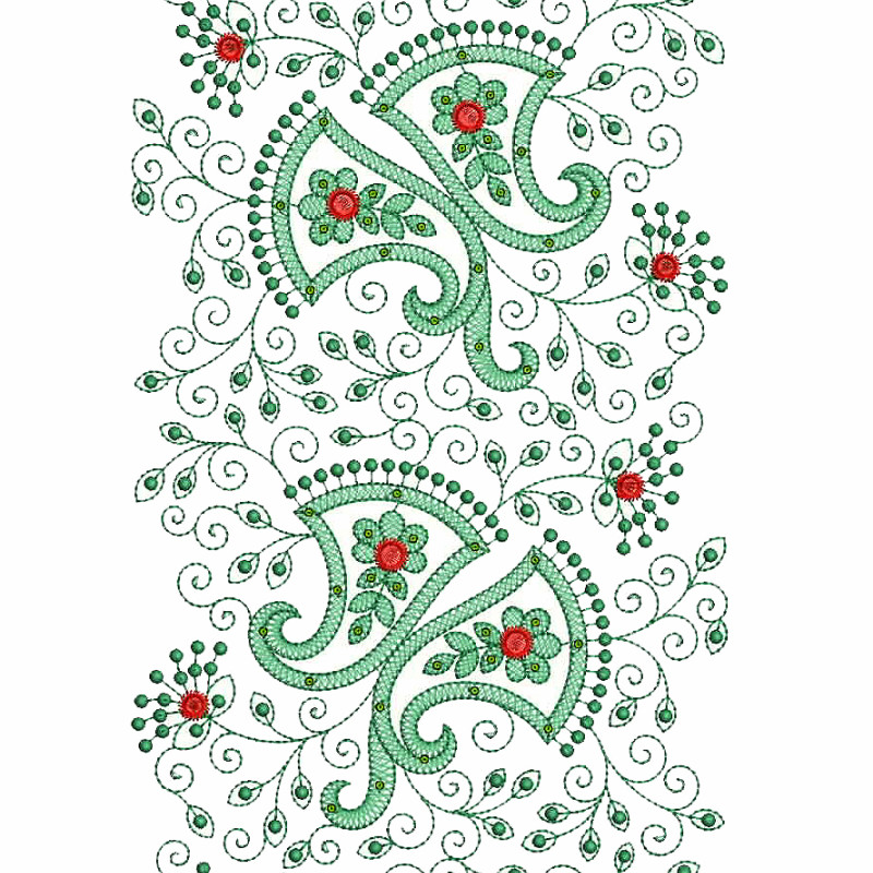 Paisley Allover Embroidery Pattern 25671