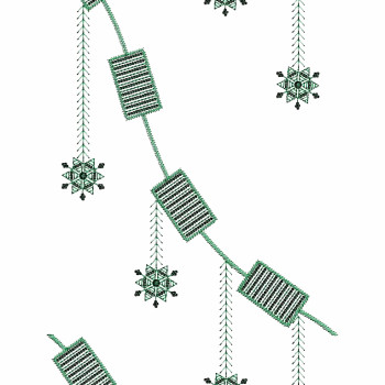 Reel Curtain Allover Embroidery Designs 25532