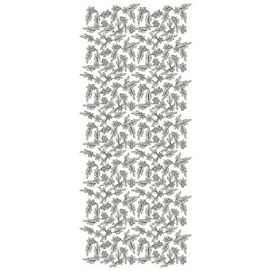 Scroll Allover Wall Design Flat With Cording Embroidery 24672