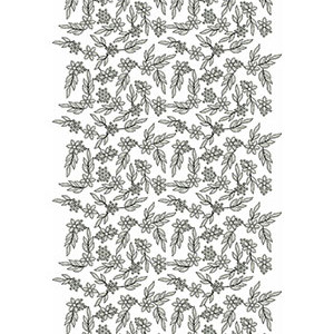 Scroll Allover Wall Design Flat With Cording Embroidery 24672