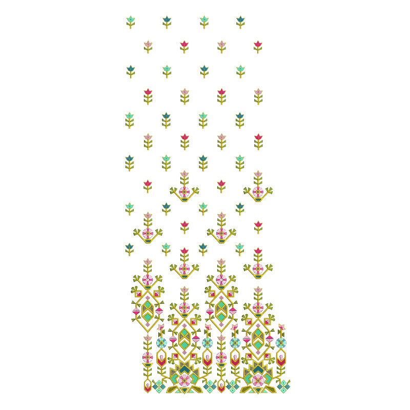 Unique Phulkhari Embroidery With 3mm Sequins Design 24981