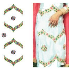 Dress Allover Embroidery Design 22758