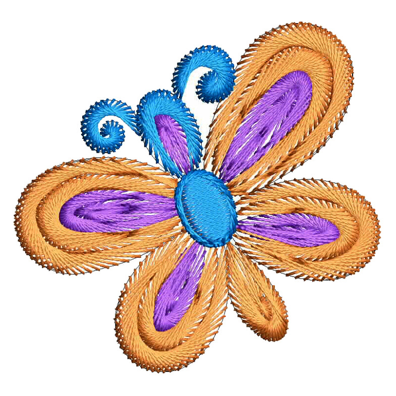 Butterfly Applique Embroidery Design
