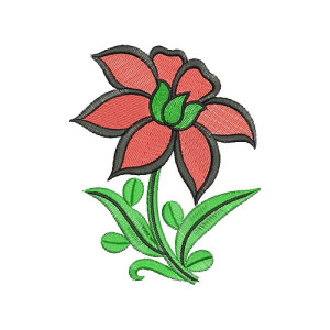 Poinsettia Embroidery Design