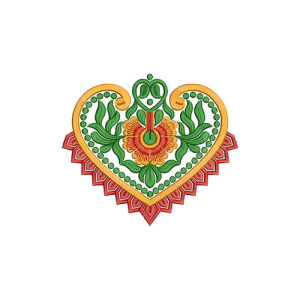 Colorful Flowers Embroidery Design