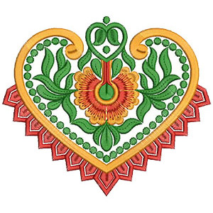 Colorful Flowers Embroidery Design