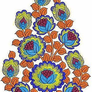 Bunch Of Flower Embroidery