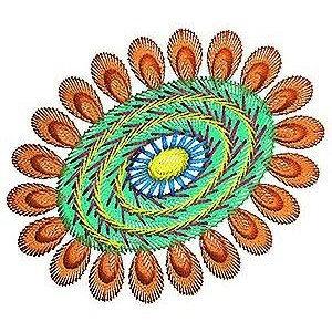 Bengal Cotton Saree Corner Embroidery Pallu Patch Design