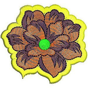 Tatami China-Rose Flora Applique Embroidery Design