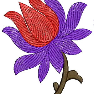 Lotus Patch Embroidery Design 12931