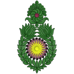 Lotus Patch Embroidery Design