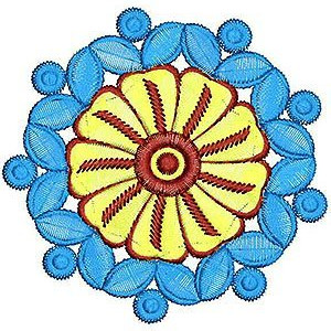 Circle Embroidery Applique Design