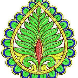 Feather Style Peafowl Embroidery Design