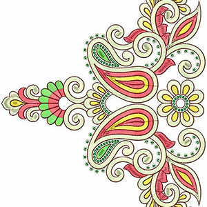 Motif Bridal Embroidery Adora Neck Yoke Jalabiya Galabiya