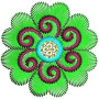 Embroidery Floral Design Patch 1336