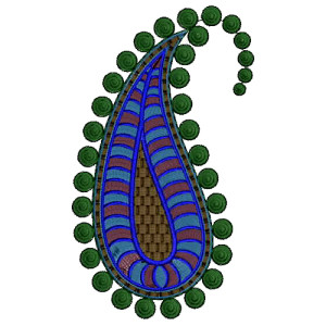Embroidery Design Of Paisley 13418