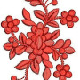 Red Rose Applique Embroidery Design 1352