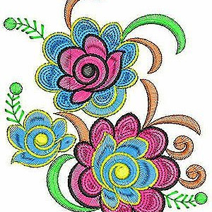 Floral Embroidery Design for Machine 1354