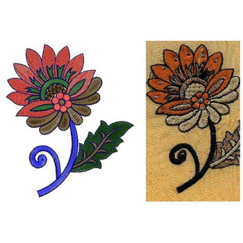 Designer Brilliant Embroidery Patch 13571