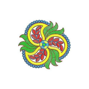 Circle Swirl Embroidery Design