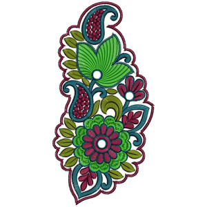 Embroidery Cotton Leggings Patch Work 14082