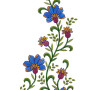 Flowers Machine Embroidery 14180